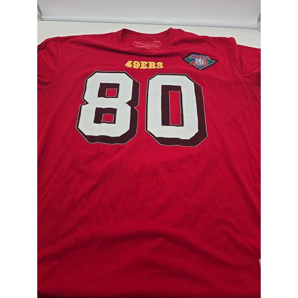 Vtg‎ Jerry Rice San Francisco 75 Anniversary Mitchell & Ness Jersey RED XXL - Picture 7 of 12